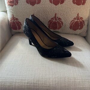 Naturalizer Black Lace Heels